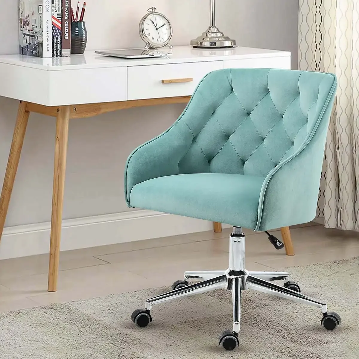 Task Chair Mid Back - كرسي مكتب مخملي بطول 87 سم،