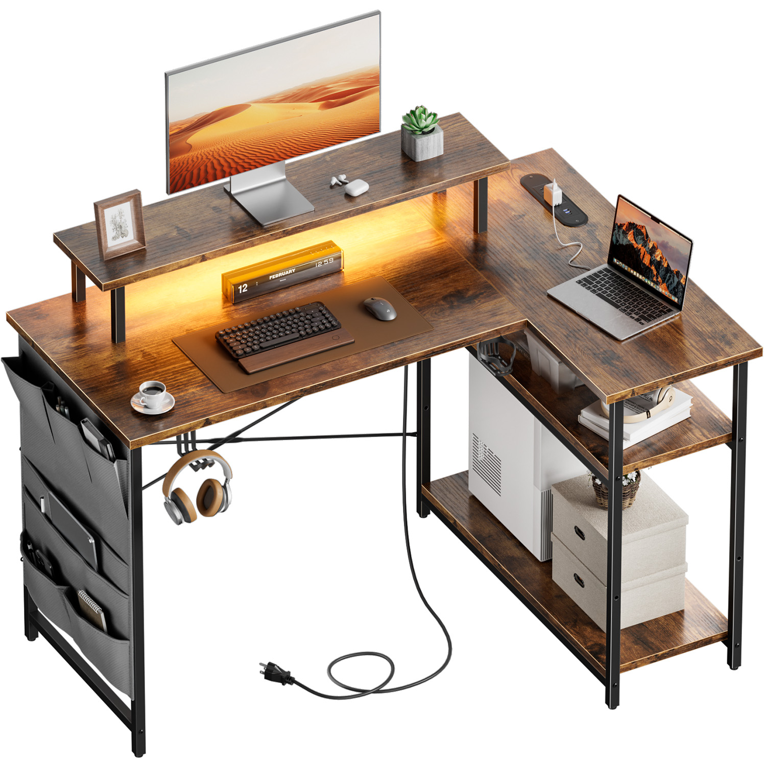 Office Furniture Suppliers - مكتب كمبيوتر على شكل حرف L،