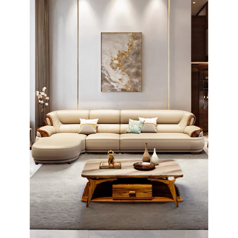 Office Furniture First - أريكة جلدية جديدة على الطراز الصيني