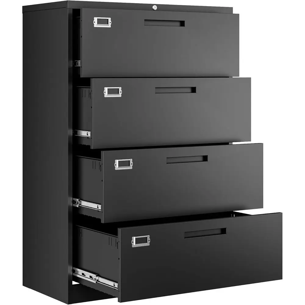 File Cabinet Lateral - خزانة ملفات جانبية معدنية مع قفل،