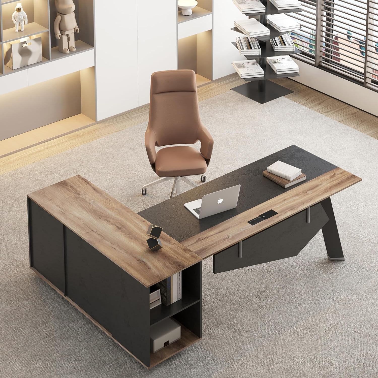 File Cabinet Lateral - طاولة مكتب تنفيذية على شكل حرف