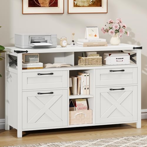 File Cabinet Lateral - خزانة ملفات مع رف تخزين مفتوح