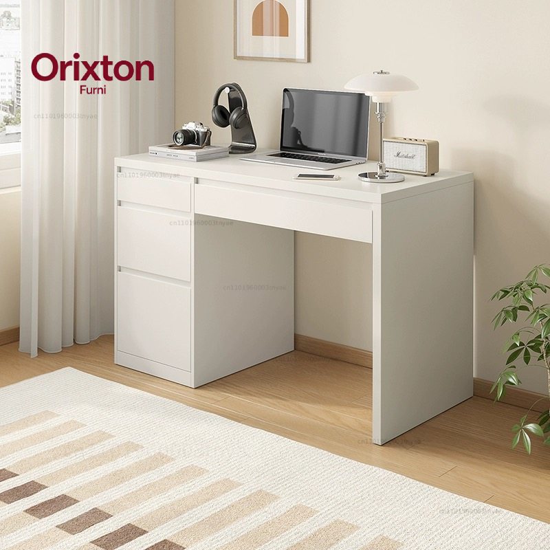 Office Furniture Services - مكتب أبيض قائم بذاته خشبي حديث