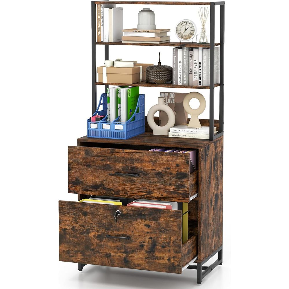 File Cabinet Lateral - خزانة ملفات جانبية بتصميم صناعي مع