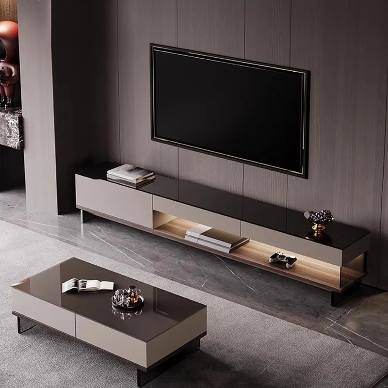 Office Furniture Services - غرفة المعيشة الحديثة التلفزيون تقف الخشب