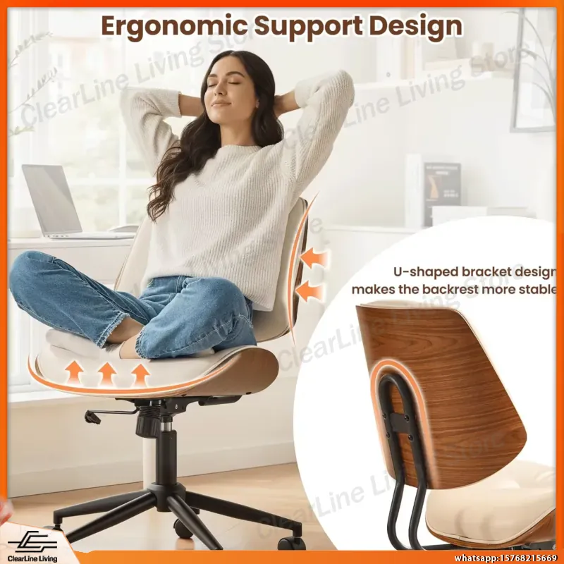 Task Chair Mid Back - كرسي مكتب عصري من الجلد الصناعي