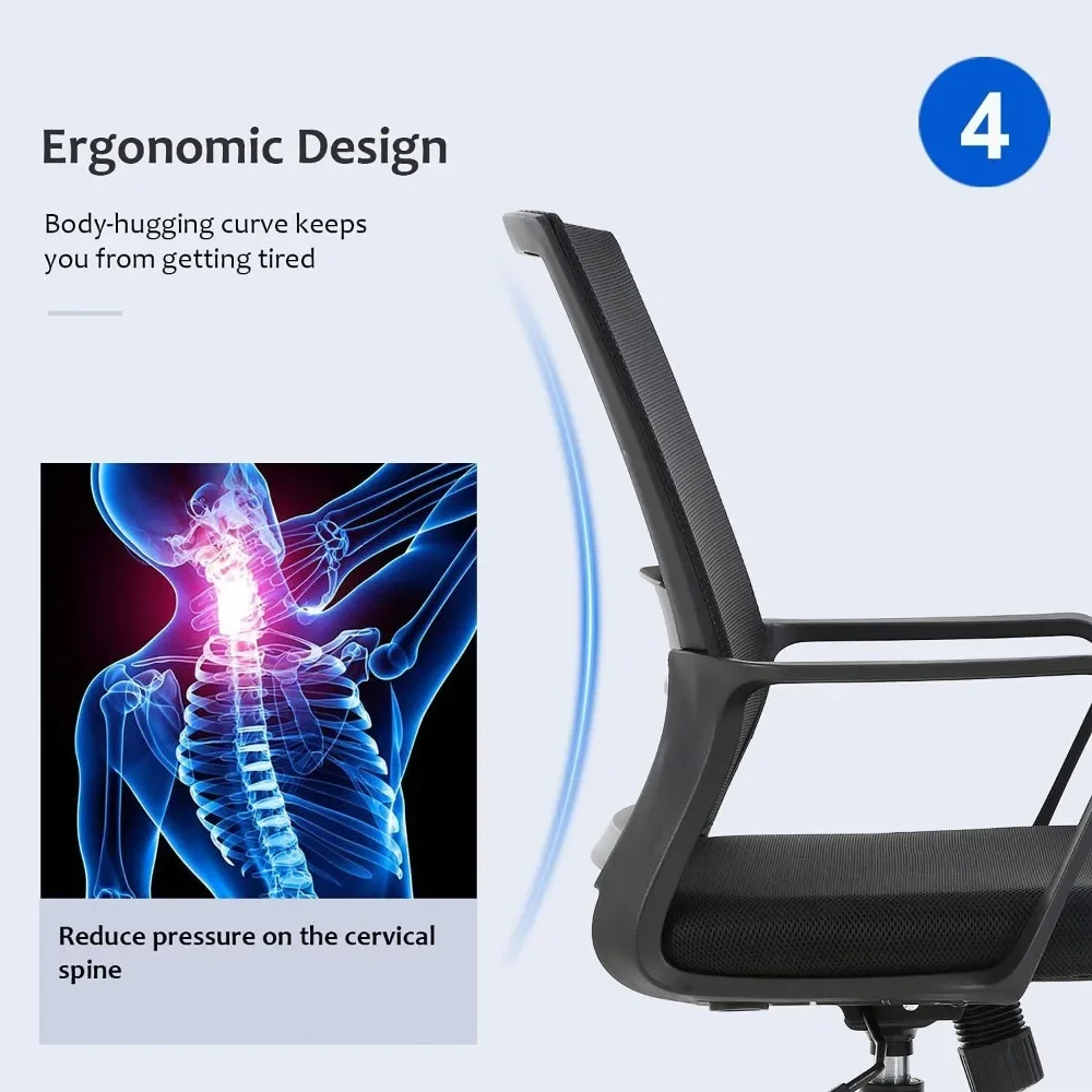 كرسي مكتب مريح، كرسي كمبيوتر ش - مراجعة Task Chair Mid Back وسعره