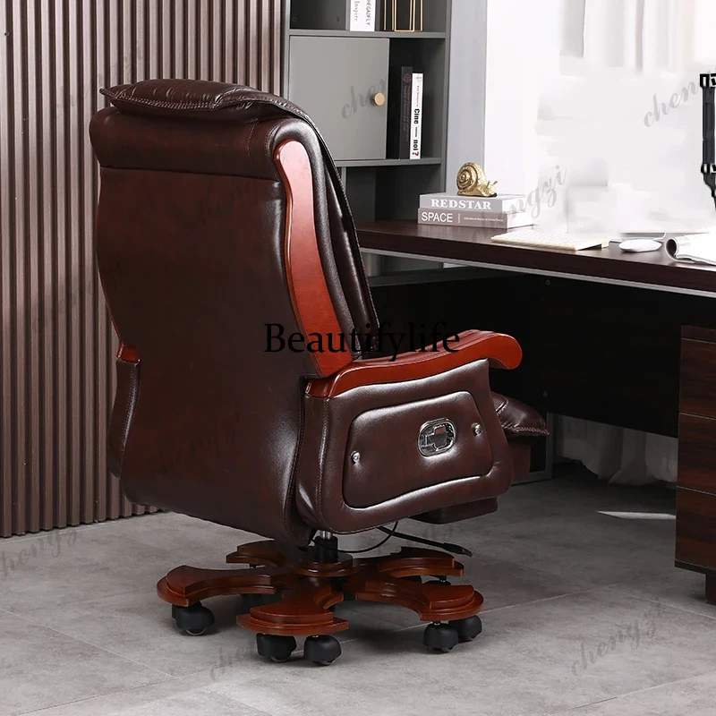 كرسي جلدي من طبقة جلد البقر ال - مراجعة Office Furniture First وسعره