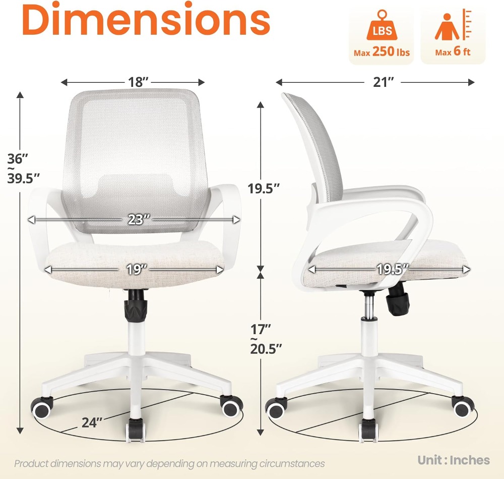 كرسي مكتب مريح بتصميم مريح للج - مراجعة Task Chair Mid Back وسعره