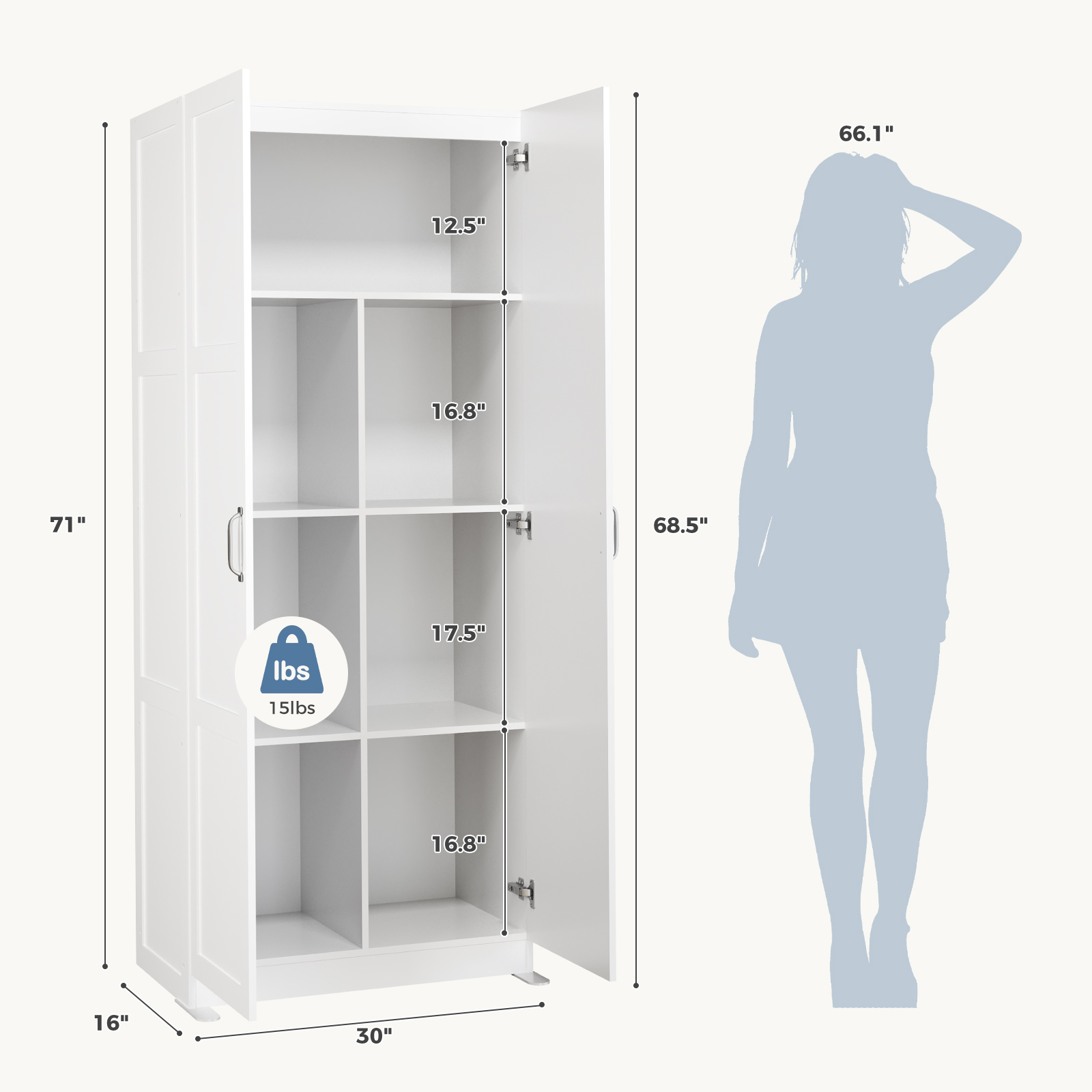 خزانة تخزين خشبية JHK 71IN لغر - مراجعة Office Furniture Suppliers وسعره