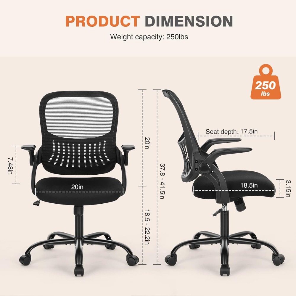 كرسي مكتب كمبيوتر مكتبي، كراسي - مراجعة Task Chair Mid Back وسعره