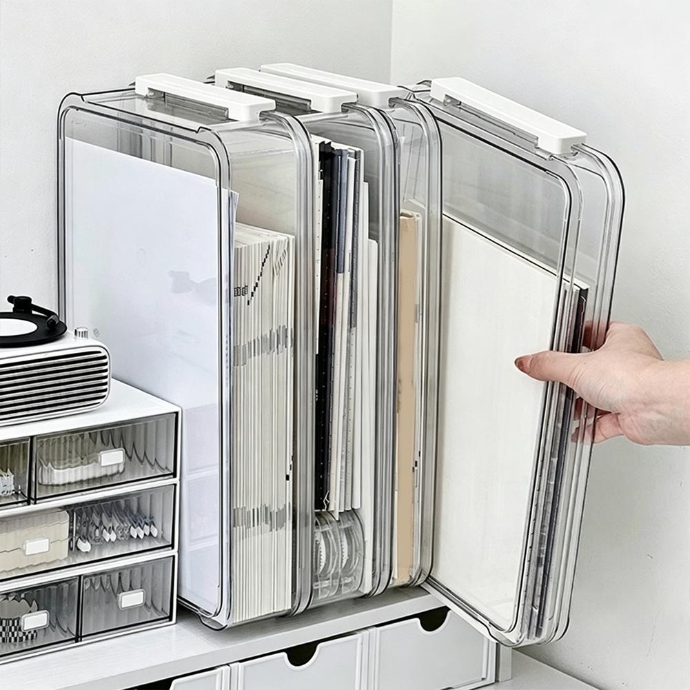صندوق منظم ملفات شفاف مقاس A4، - مراجعة Binder Storage Box وسعره