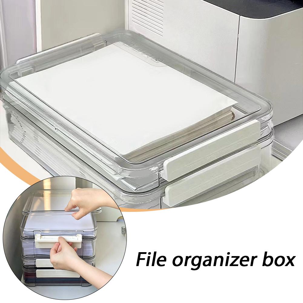 صندوق منظم ملفات شفاف مقاس A4، - مراجعة Binder Storage Box وسعره