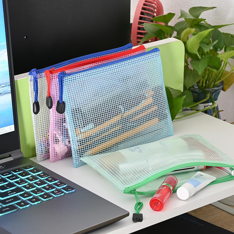5/20 قطعة حقائب شبكية بسحاب A4 - مراجعة Binder Storage Box وسعره