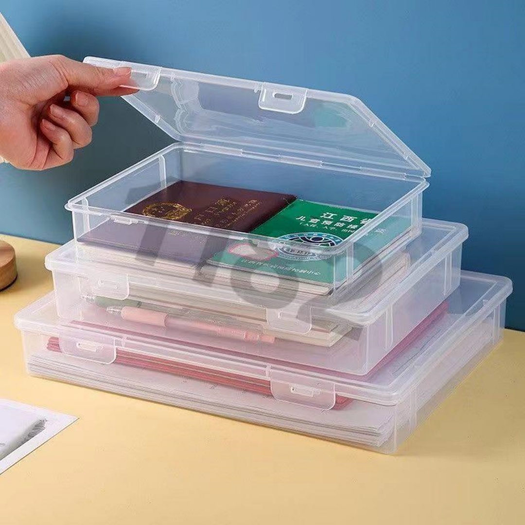 صندوق تخزين مستندات A4 شفاف قا - مراجعة Binder Storage Box وسعره
