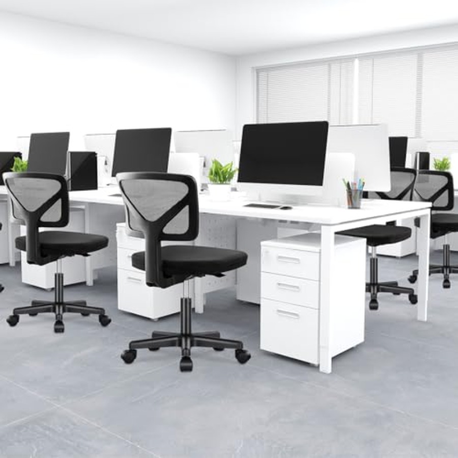 كرسي مكتب صغير بدون ذراعين، كر - مراجعة Task Chair Mid Back وسعره