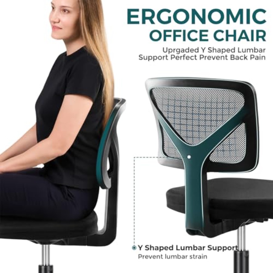 كرسي مكتب صغير بدون ذراعين، كر - مراجعة Task Chair Mid Back وسعره